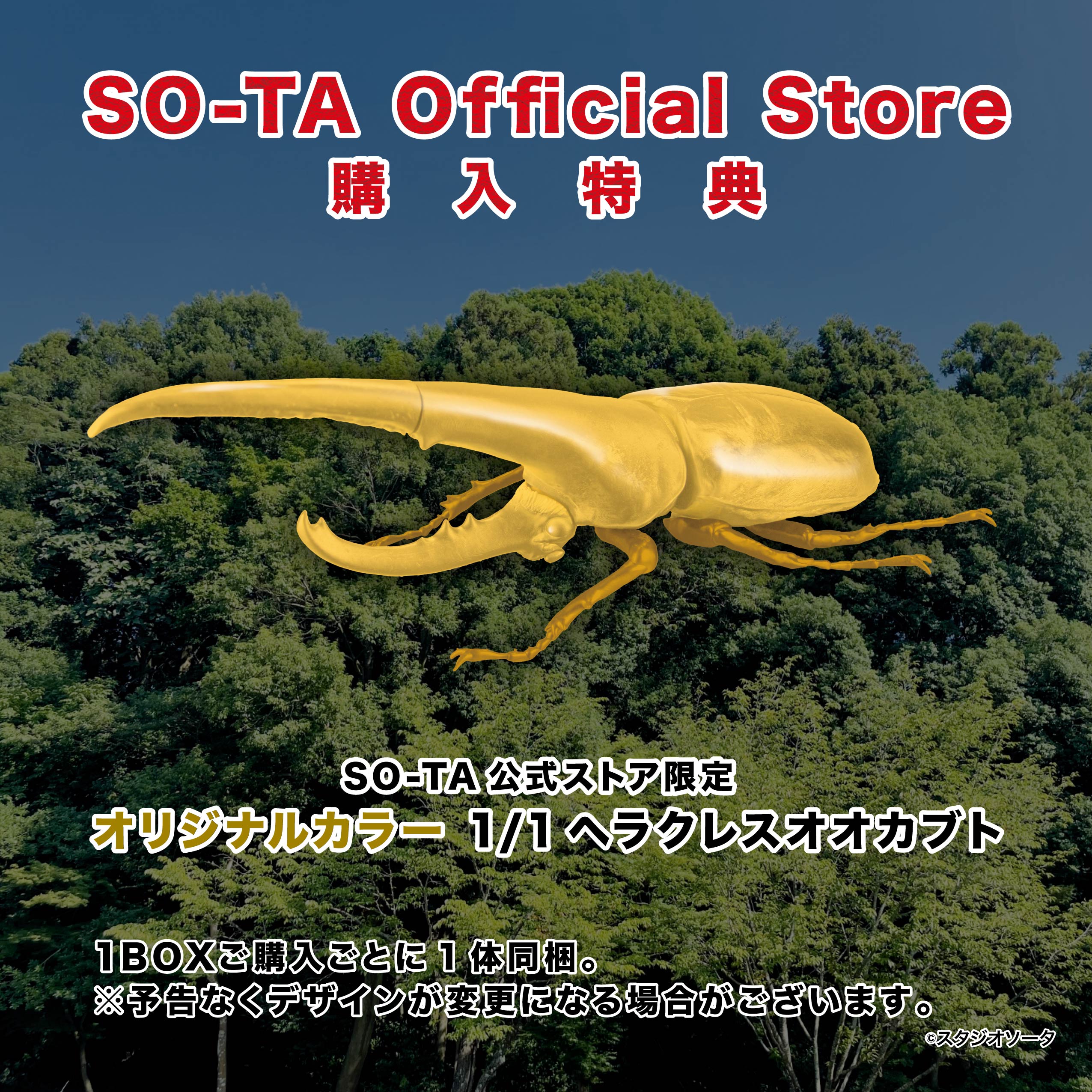 【予約受付終了】1/1 ヘラクレスオオカブト(再販)【1BOX/4個入り】《予約:2024年5月下旬発送予定》