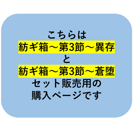 【予約受付終了】紡ギ箱~第3節~異存/紡ギ箱~第3節~蒼堕 コンプリートセット《予約:2024年9月下旬発送予定》