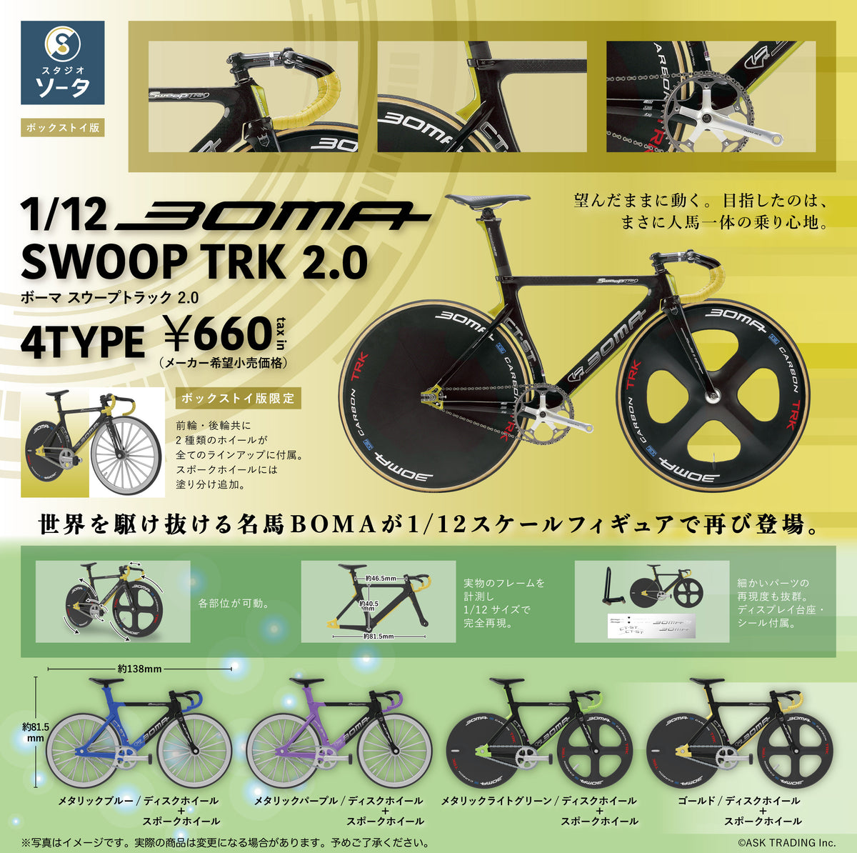 予約受付終了】1/12 BOMA SWOOP TRK 2.0【1BOX／4個入】《予約：2024年 